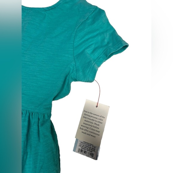 Cat & Jack Girls Dress Sundress With Bow Size L (10/12) Turquoise - Picture 8 of 8